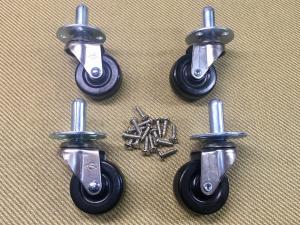 099-4000-000 (4) Genuine Fender Heavy Duty Ball-Bearing Swivel Amplifier Casters With Mounting Screws